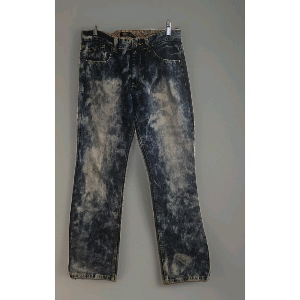 Vtg Y2K Smash Embroidered Jeans 33x34 Detail Stitch Cowboy‎ Gothic Baggy
